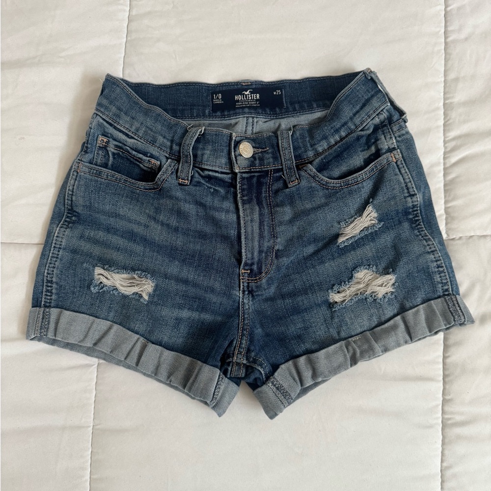 Hollister Women's Distressed Blue Jean Shorts